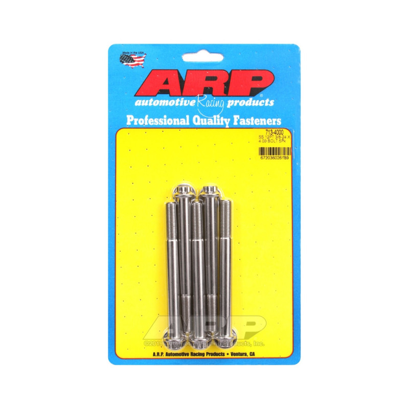 Șuruburi și piulițe universale ARP cu cap mic 3/8-24 – Oțel inoxidabil, 12 bucăți x 5 - ARP-713-4000 - 713-4000 - 3666618197685